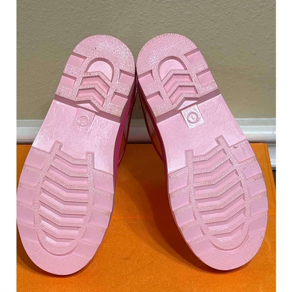 Landchief Kids Pink Rain Boots Size 1 Waterproof Rubber Pull On Colorblock - Picture 9 of 9